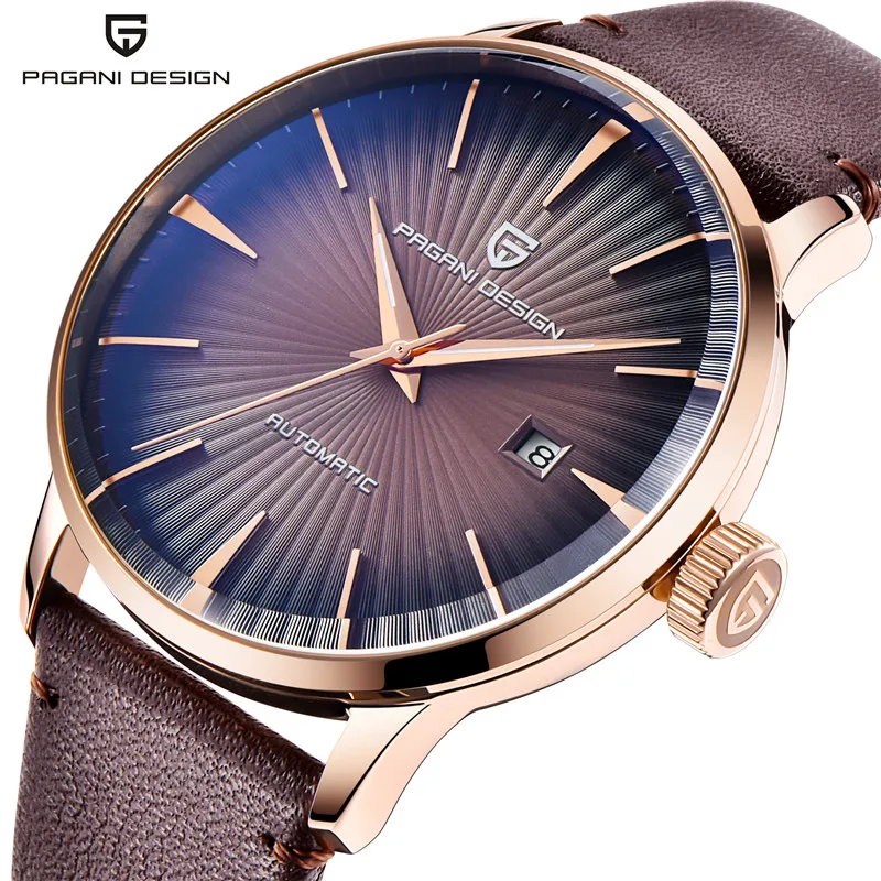 PAGANI DESIGN Luxury Brand New Fashion Mens Watches Waterproof Leather Strap Casual Automatic Mechanical Watch Relogio Masculino