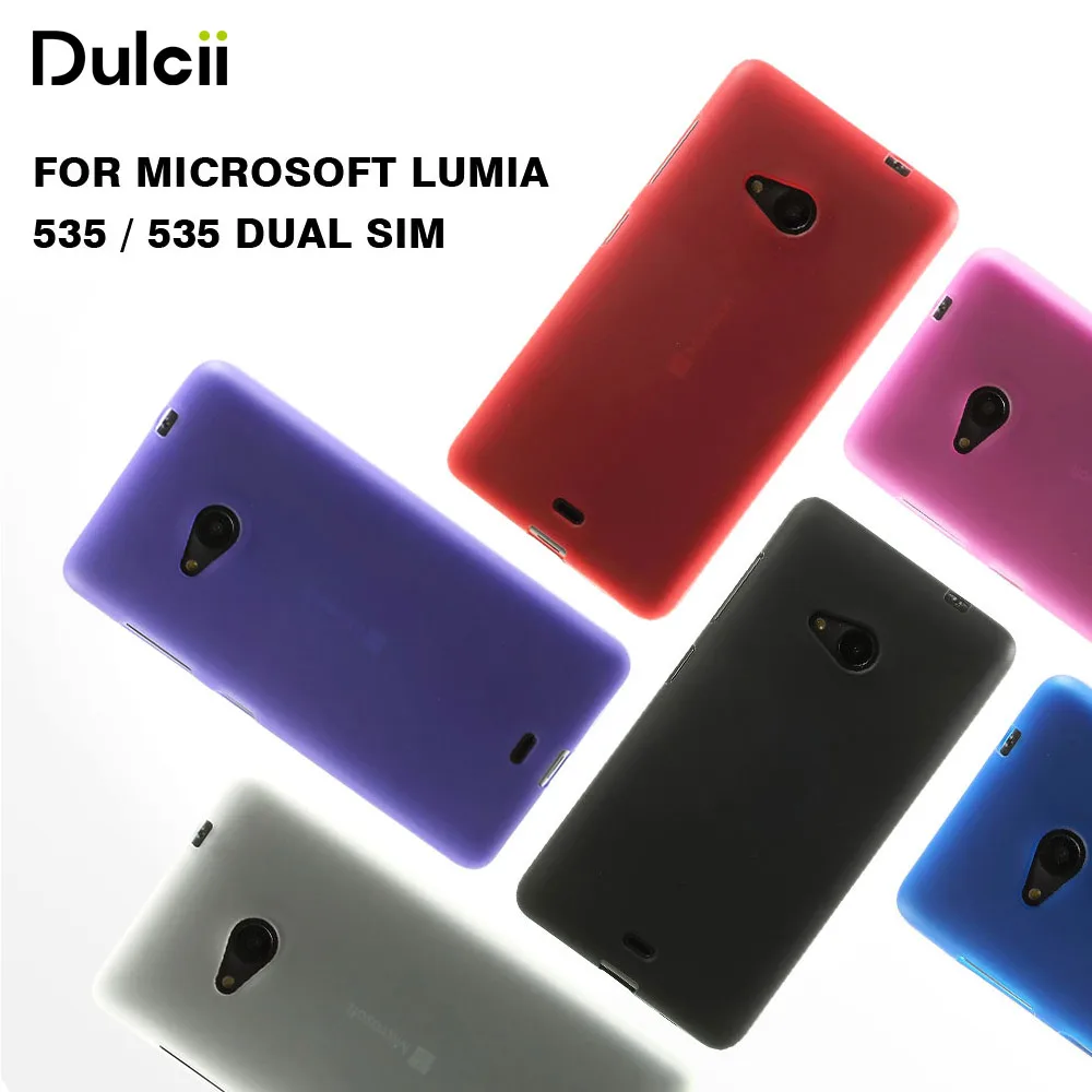 DULCII For Microsoft Lumia 535 Case for Nokia lumia535 Dual SIM Cover Matte TPU Phone Smartphone Soft Back Gel Shell |