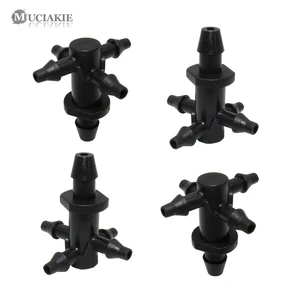 MUCIAKIE 50 шт. капельный оросительный крестообразный соединитель для сада 5 способов распределения воды 47 мм до 4 веток 35 мм шланг капельный адаптер для воды