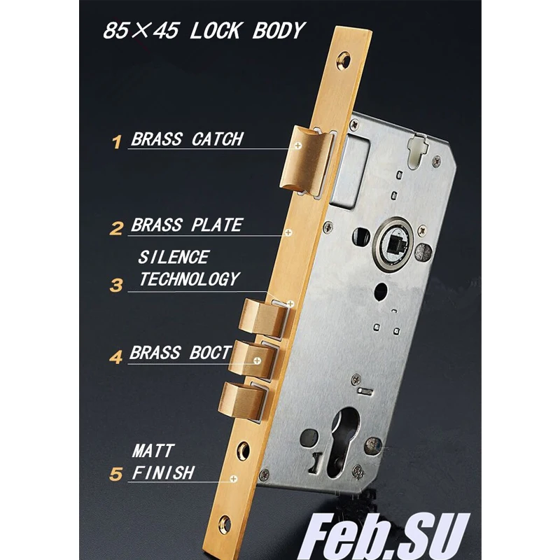 85 см толщина двери 35 55 мм дверная ручка латунный замок с 70 замком|brass lock|door lock with