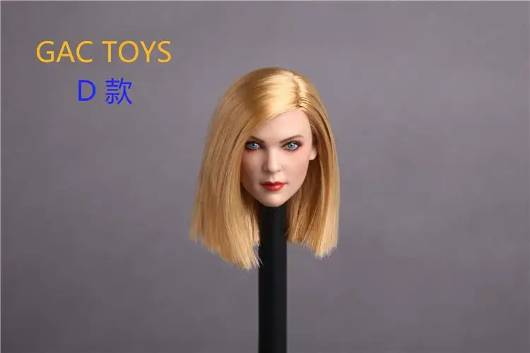 Коллекция 1/6 женские GC006 блонд Длинные Короткие волосы голова лепить резные