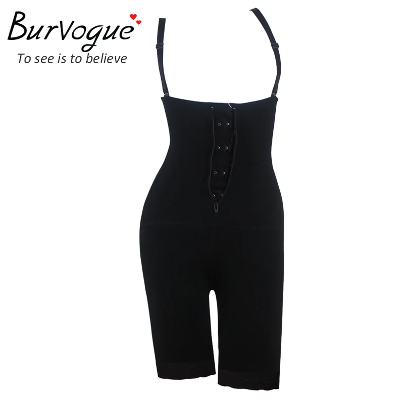Burvogue Для женщин боди Черный Full Body Shaper Вес для похудения тела корсет для формирования талии корректирующий пояс для белье подтягивающее ягодицы белье фирмы
