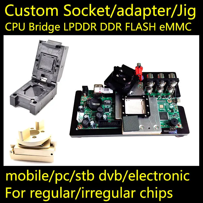 BGA622 пользовательский разъем адаптера тест jig BGA LGA622 LBGA622 CSP622 QFN622 ЦП LPDDR North Bridge South |