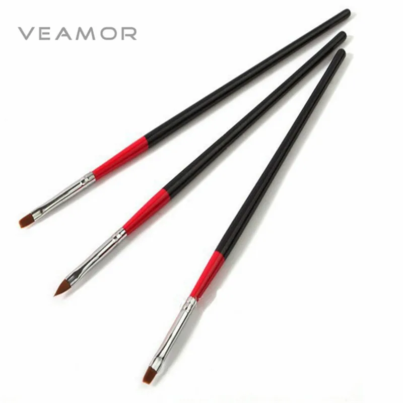 3 шт. Набор для рисования ногтей набор кистей инструментов дизайн УФ гель