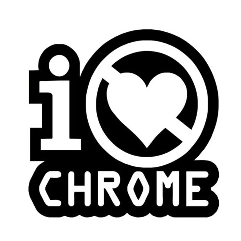 

13X13CM I HATE CHROME Funny Car-styling Motorcycle Vinyl Decals Car Sticker