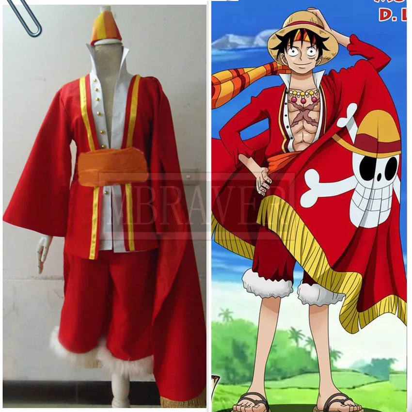 Костюм для косплея в честь 15-летия Обезьяна Д Луффи полный комплект со шляпой на