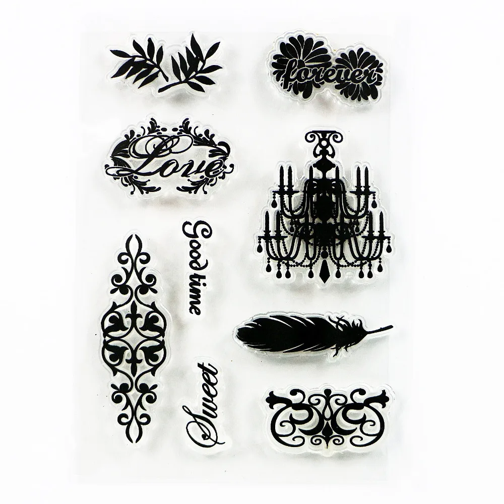 Винтажные Свадебные diy прозрачные штампы для запечатывания памяти скрапбук