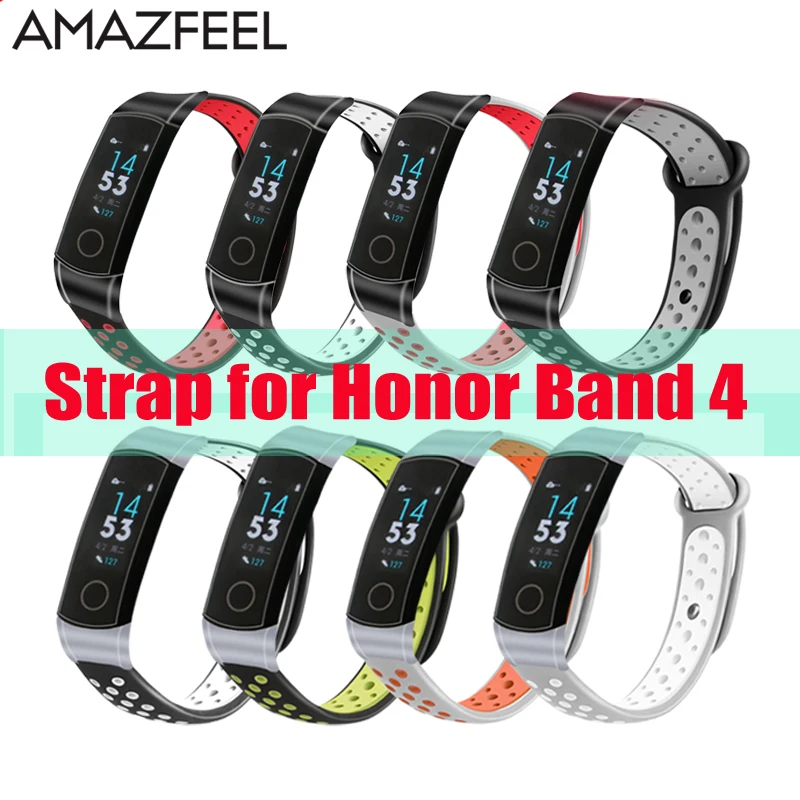 Силиконовый металлический ремешок для huawei Honor Band 4, резиновый браслет, браслет из нержавеющей стали, браслет huawei Band 4, аксессуары для браслетов
