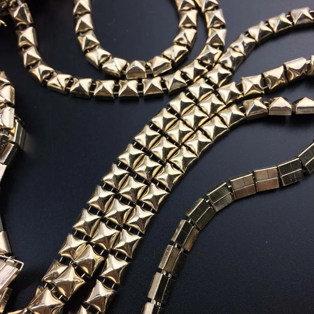 Серебряная Золотая квадратная цепь пирамиды 6 мм 1 ярд/партия DIY ювелирные