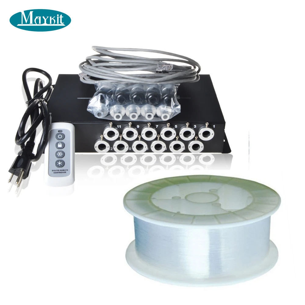 

Maykit Music Control High Power LED Light Fiber Illuminator for Meteor Twinkle Effect with PMMA Endlit Optical