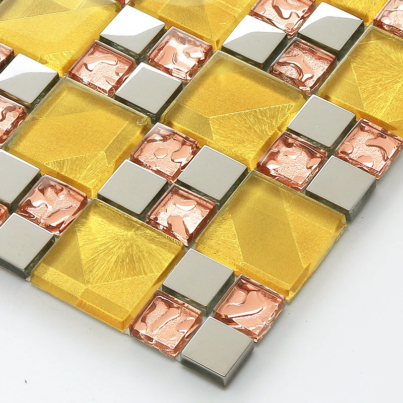 Стеклянная мозаичная плитка модные хрустальные ТВ-фоны материалы для украшения