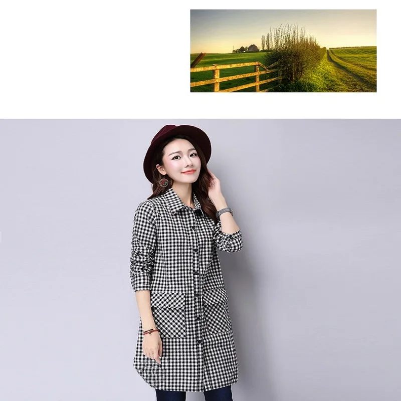 Рубашка Vadim Женская длинная Классическая с длинным рукавом из хлопка|cotton shirt|shirt