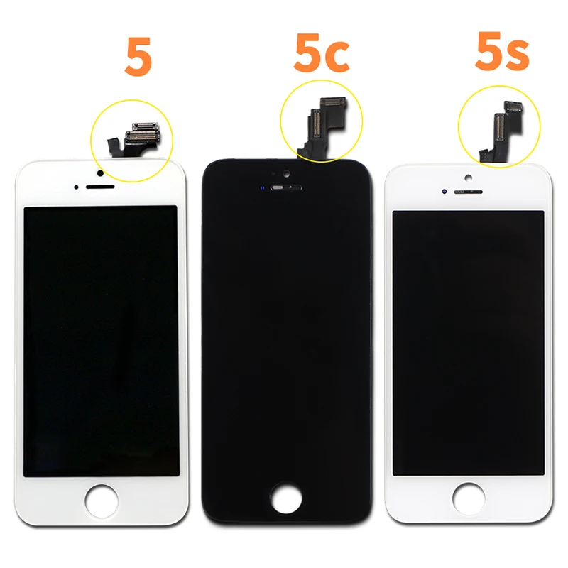 Заводская акция, ЖК-дисплей для iPhone 5S 6, AAAA+++, качественный ЖК-дисплей, сенсорный экран для iPhone 6S, 7, 4S, 8,, тестовая работа