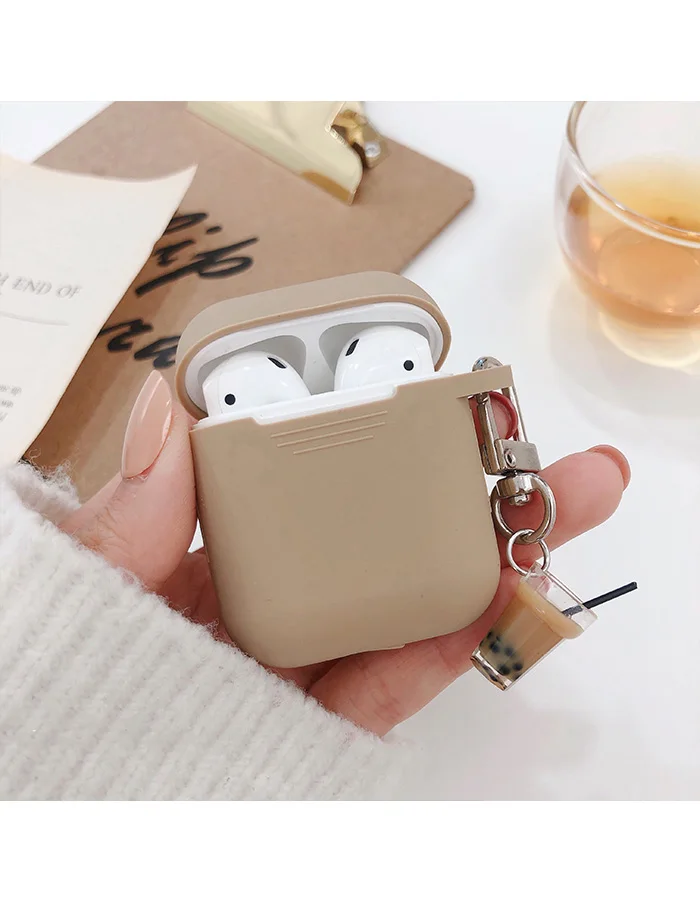 Милый силиконовый беспроводной Bluetooth гарнитура зарядная коробка для Airpods силиконовый чехол для наушников Защитный чехол с подвеской