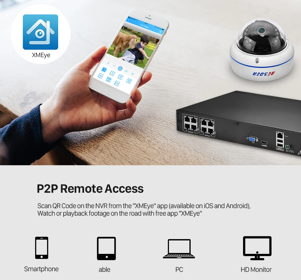 Besder 8CH 4MP POE NVR CCTV система безопасности 4 шт. 4MP 2MP аудио запись ip-камера Антивандальный ИК P2P комплект видеонаблюдения Аудио