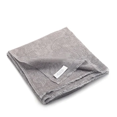 100% кашемировый шарф женский серый леопард Пашмина очень тонкая натуральная