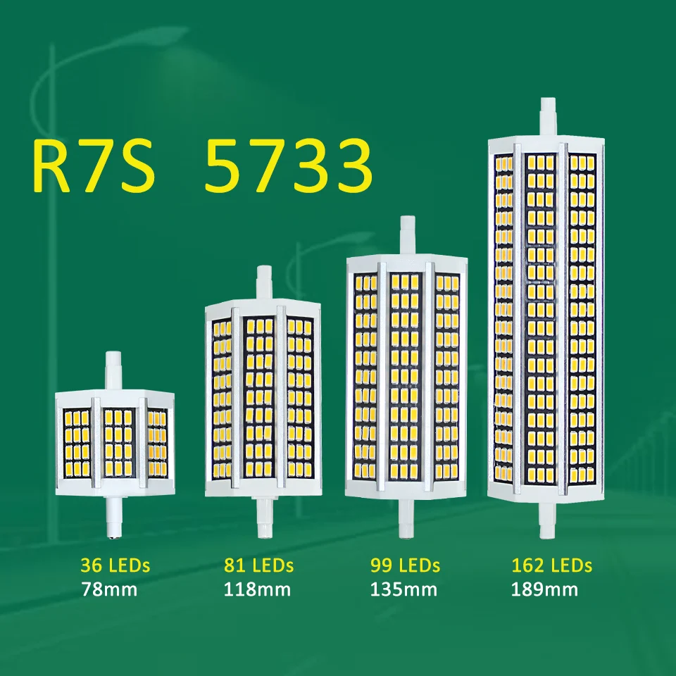 Светодиодная лампа R7S 220 В smd5733 5 Вт 10 13 20 кукурузная 78 мм 118 135 189 bombilla Led r7s ультра