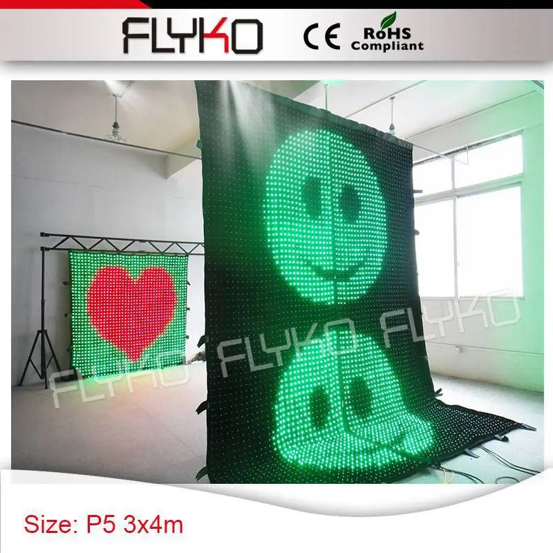 14 футов * 10 СВЕТОДИОДНАЯ видеозанавеска полный сексуальный видеодисплей
