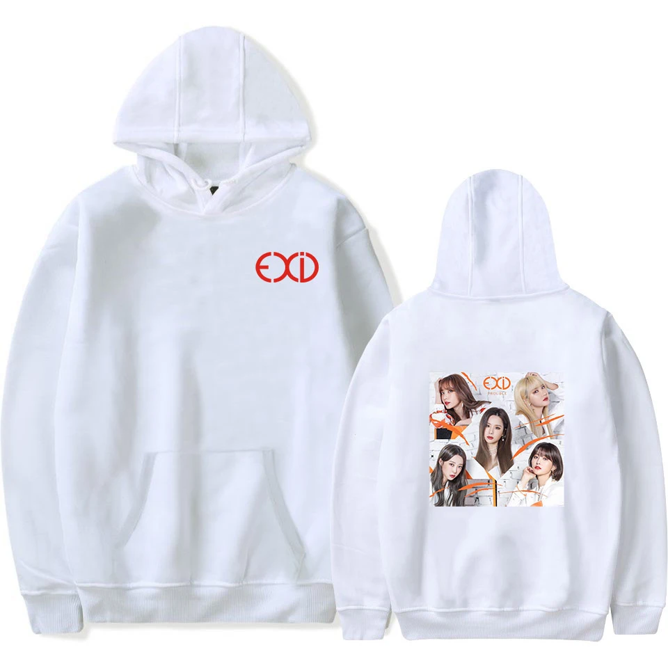 Новинка 2019 свитшот с капюшоном 2D принтом KPOP EXID альбом Full Moon популярная одежда для