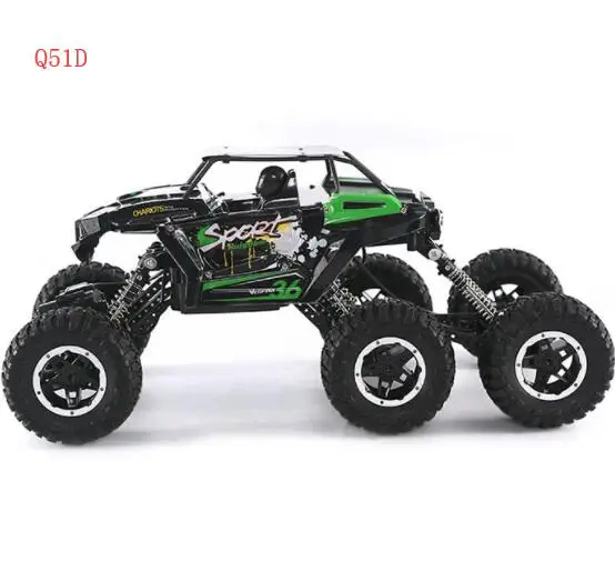 Q51D JJRC Q51 RC автомобиль внедорожный MAX 6WD RTR гоночный грузовик автомобиль дистанционного управления скалолазание автомобиль игрушки с передней светодиодный светильник бесщеточный мотор - Цвет: Q51D