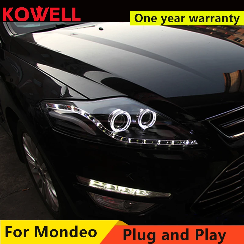 KOWELL автомобильный Стайлинг для Ford Mondeo светодиодный фонарь Mondeo 2007-2012 DRL H7 D2H Hid опция Ангел глаз би ксенон луч автомобиля в сборе