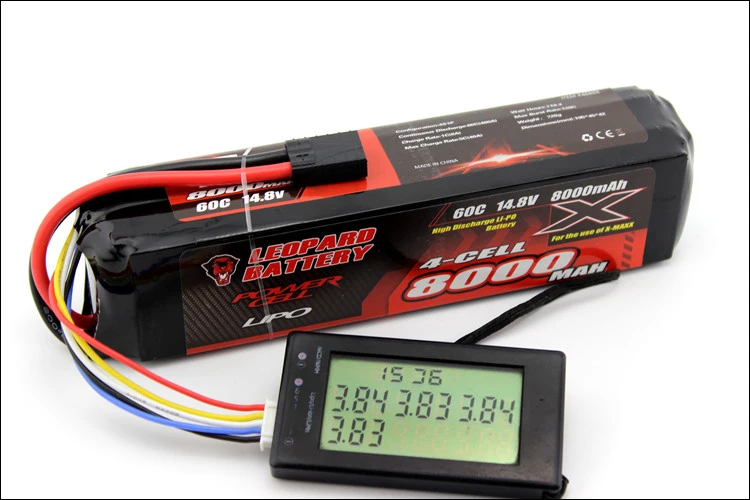 2 шт. леопардовая Lipo батарея 4S 8000mAh 14 8 V аккумулятор 60C для TRAXXAS X-MAXX 77086-4 | Игрушки и