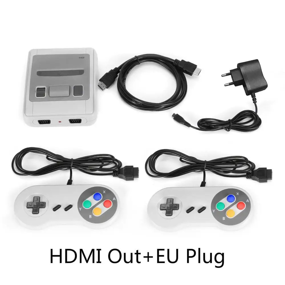 Серый 8 бит Ретро игровая консоль AV/HDMI выход Ручной игровой плеер встроенный 621 игр видео консоль ТВ игровой плеер геймпад EU US Plug - Цвет: Серый