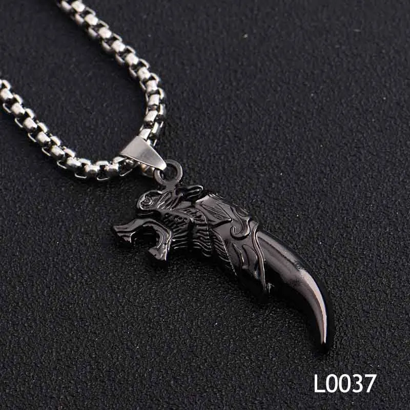 Золотой Серебряный лев модный крутой Череп Мужская подвеска ожерелье из нержавеющей стали аксессуары из сплава ювелирные изделия древнее ожерелье и подвеска
