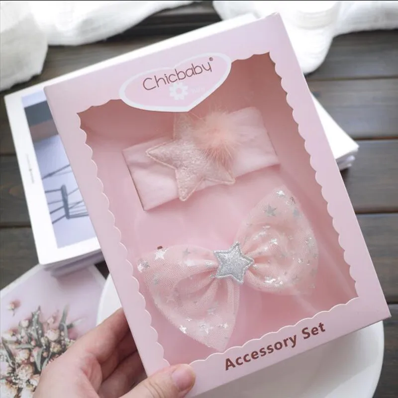 Комплект из 3 предметов головная повязка для девочек с цветочным принтом