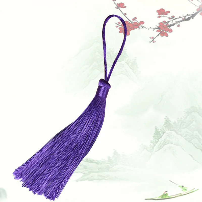 purple Полиэстер кисточки 18 см Mulitcolor винтажные 10 шт./лот DIY украшения для дома аксессуары-кисточки бахрома помпон отделка подарки - Цвет: purple