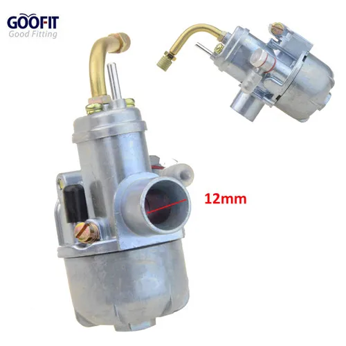 GOOFIT 15 мм/12 мм карбюраторы для мотоциклов Puch мопед Bing стиль Carb Maxi Sport Luxe Ньюпорт Cobra карбюратор N090-112 - Цвет: 12mm