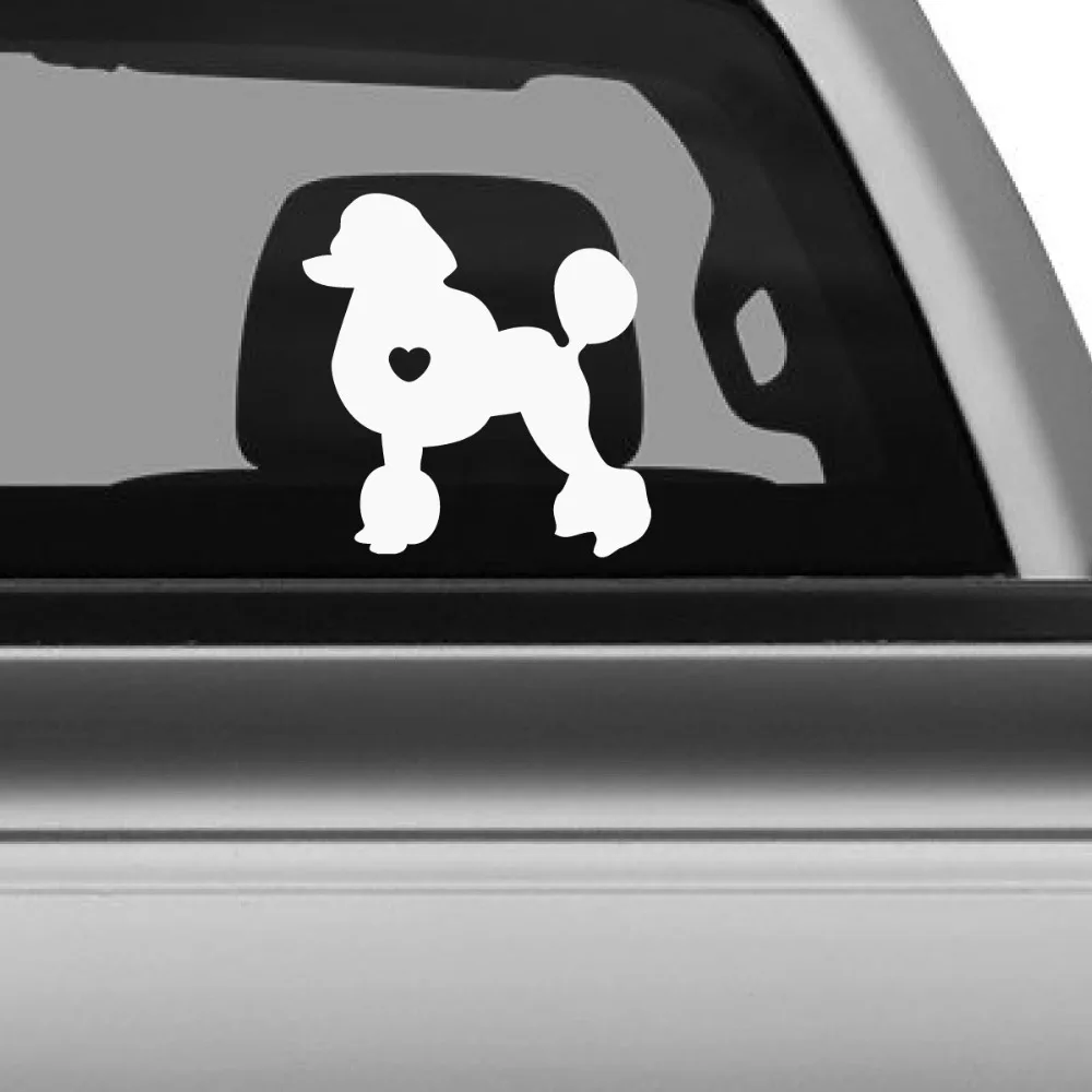 12x11 см I Love puodle Dog Animal Black/white стикер на машину с собакой водонепроницаемые наклейки