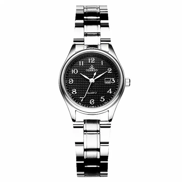 women black Новые часы мужские роскошные Брендовые мужские спортивные часы водонепроницаемые полностью из нержавеющей стали кварцевые мужские часы пара Relogio Masculino - Цвет: women black