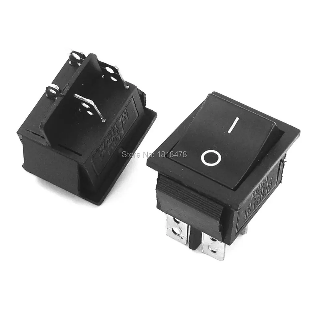 KCD4 черный 4 контакта DPST вкл/выкл кулисный переключатель AC 250 V/15A 125 V/20A |