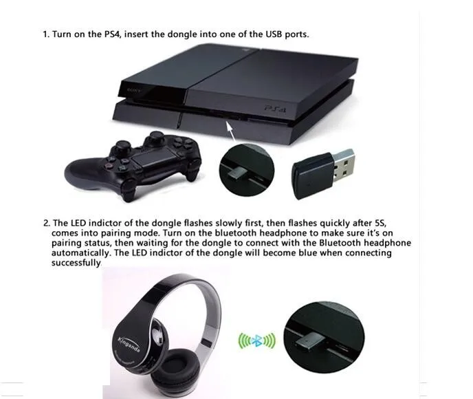 PS4 контроллер Bluetooth 4 0 ключ USB адаптер Play Station для PS3 компьютера ПК гарнитура Headphont