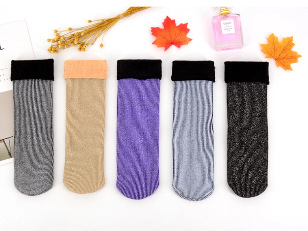 Рождественский подарок носки блестящие утолщенные теплые шерстяные кашемировые