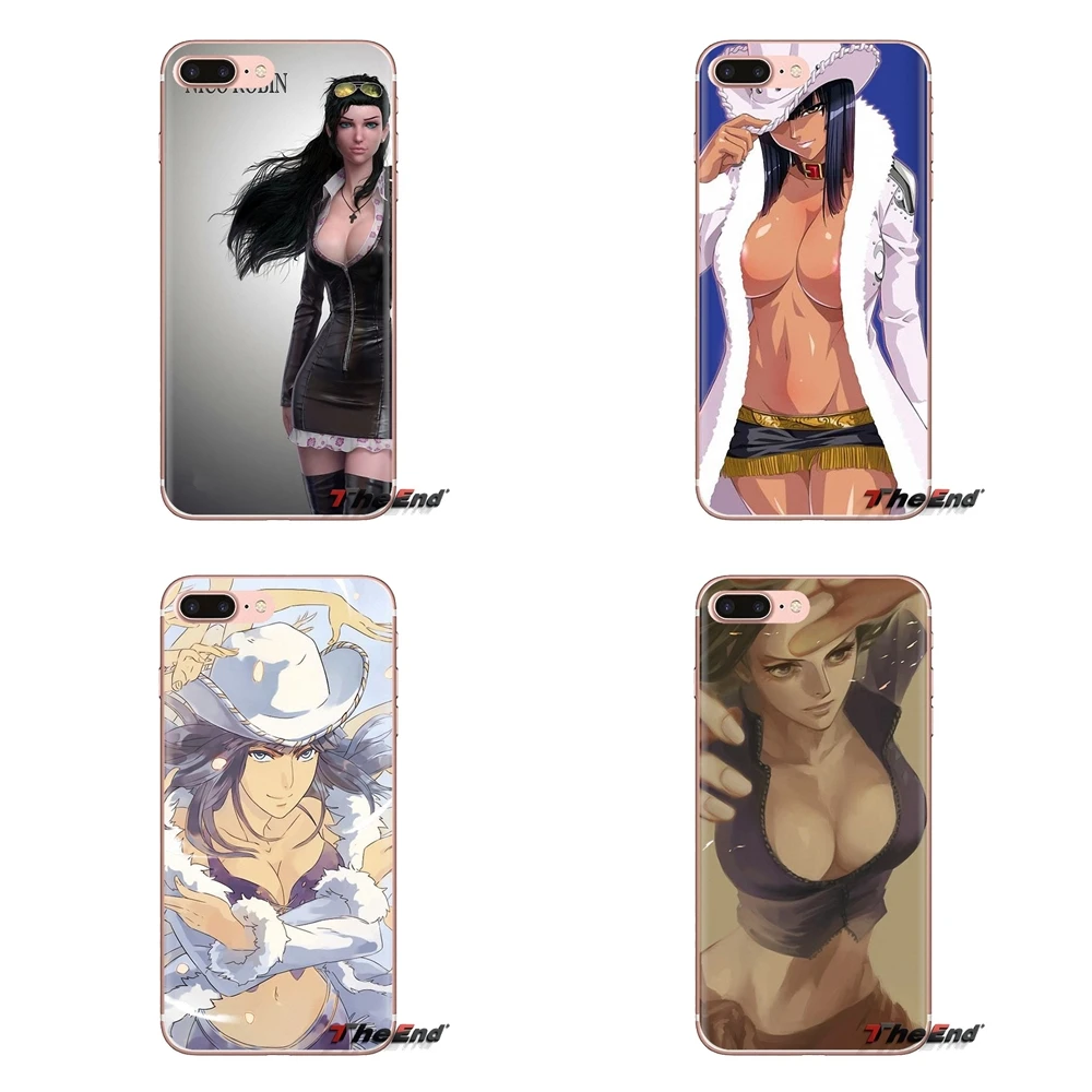 Аниме One Piece Nico Robin Sexy для Samsung Galaxy S3 S4 S5 Mini S6 S7 Edge S8 S9 S10 Plus Note 3 4 5 8 9 Мягкие прозрачные
