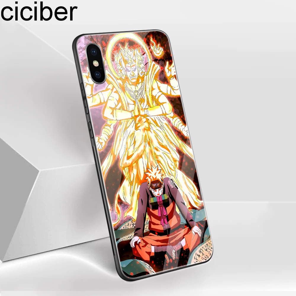ciciber Naruto for IPhone X XR XS MAX 7 8 6 6S Plus Glass Cases Back Cover iphone 11 Pro Max Case Funda Coque Capa Uzumaki |
