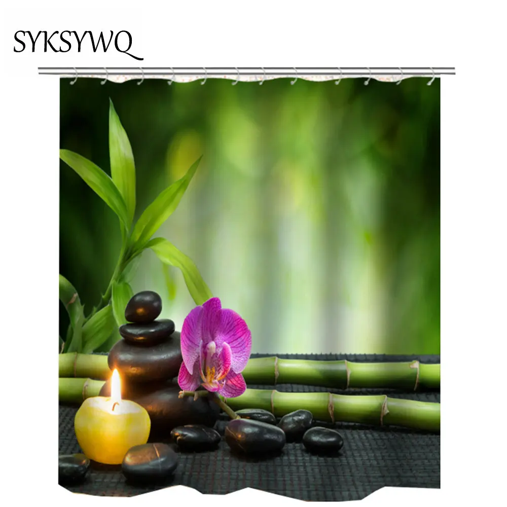 Новые зеленые бамбуковые крючки для душевой занавески с 12 штук медный Будда