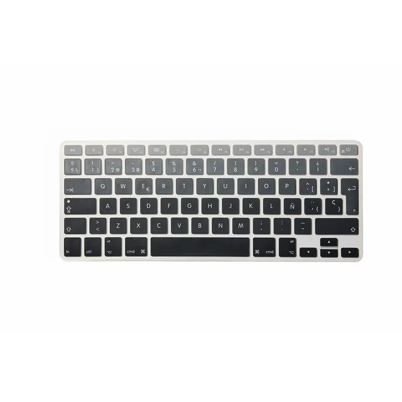 Оптовая продажа ESP испанская Радужная Клавиатура Защитный чехол для Macbook Air 13 Pro 15
