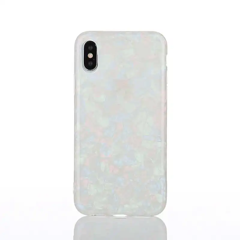 Блестящий чехол со стразами и блестками для iPhone 7 8 Plus с рисунком в виде ракушки