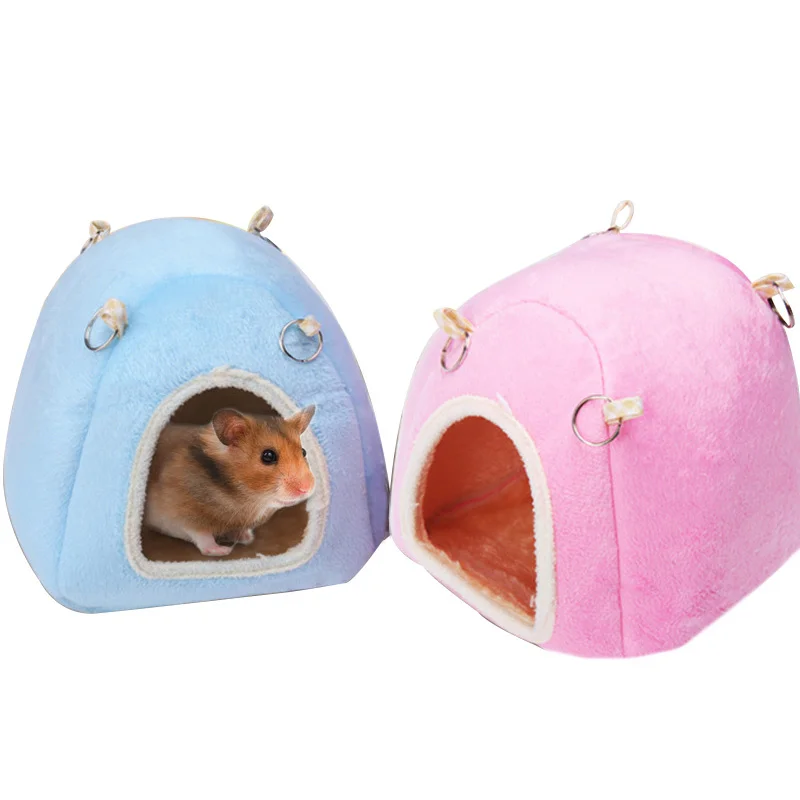 1 шт. зимние Ежик Guinea Pig кровать теплый мягкий хомяк Висит Кровать Дом 16*16*16 см|bed