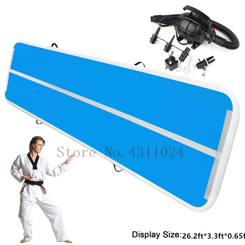 Купить Бесплатная доставка 8*1*0,2 м надувной гимнастический Airtrack акробатика коврик воздушный трек коврики с электрический воздушный насос для дома