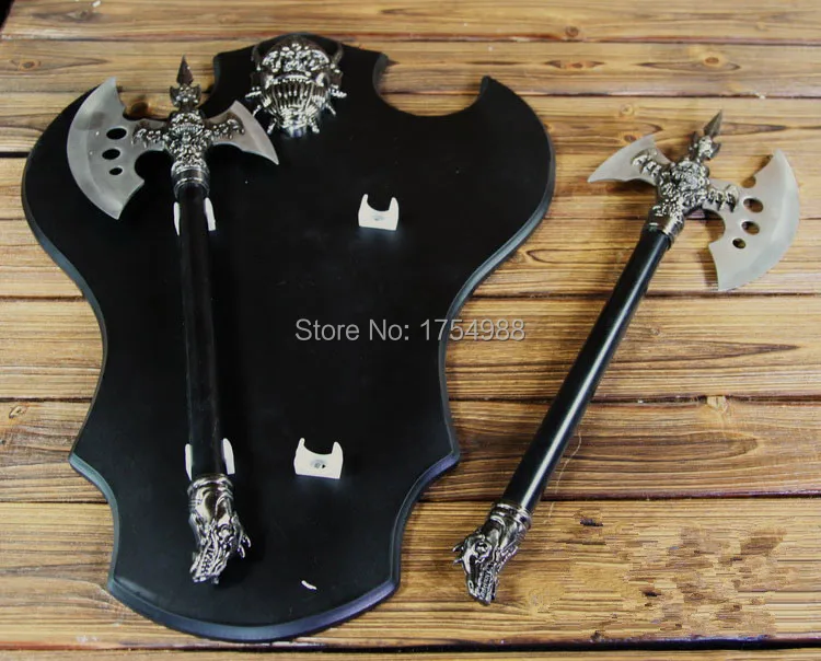 Бесплатная доставка Dhl античный имитационный топор защита рыцаря бара украшение
