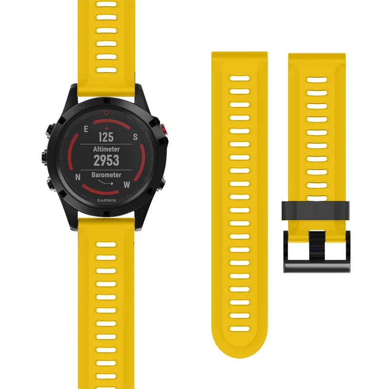 Ремешок силиконовый для наручных часов шириной 26 мм браслет Garmin Fenix 3 Band уличный