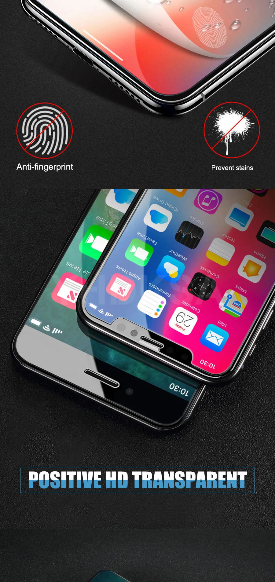 Защита конфиденциальности закаленное стекло для iPhone X XR XS MAX 5 5S SE Защита экрана для iPhone 7 6 6S 8 Plus Защитная стеклянная пленка
