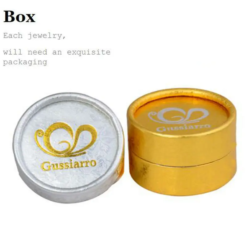 Гуссиарро Мужская подвеска с прозрачным кубическим цирконием, цилиндрической формы с пустотелой звездной узором, шарм из белого золота, модное женское ювелирное ожерелье на цепочке.