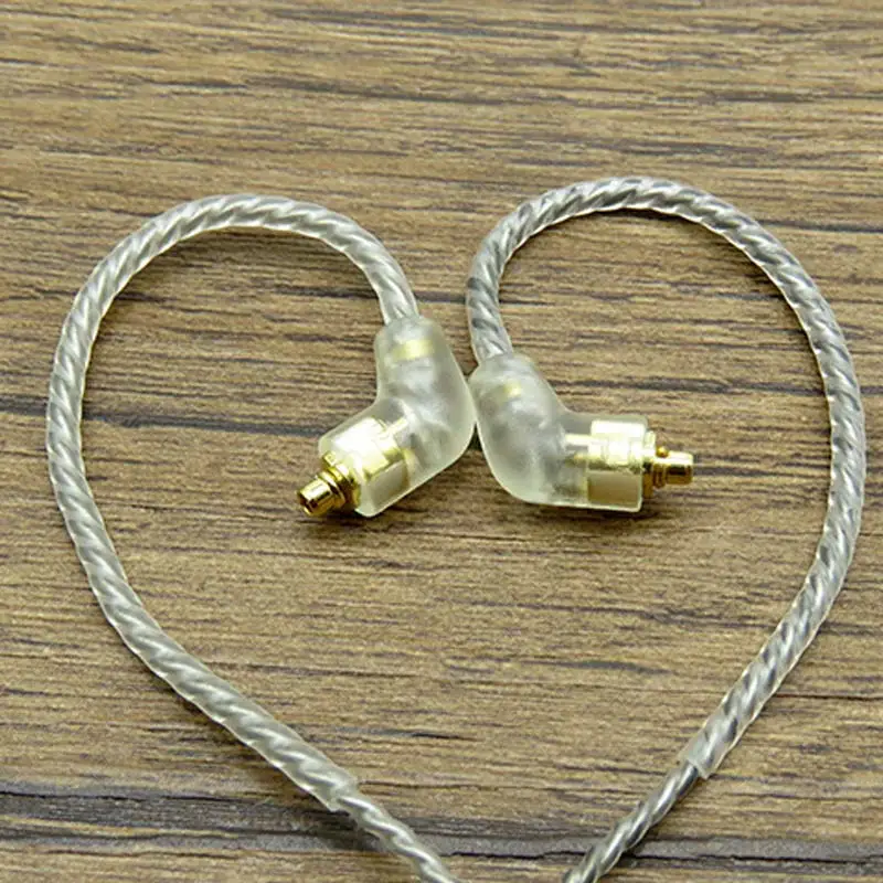 Обновленный 32 ядра MMCX кабель для Shure SE215 SE425 SE535 SE846 наушники гарнитура с серебряной