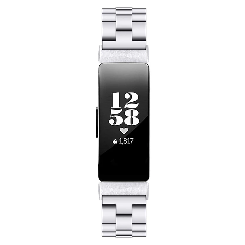 Сменный ремешок из нержавеющей стали для Fitbit Inspire HR& Inspire, роскошный спортивный браслет, Смарт-часы 19Mar29