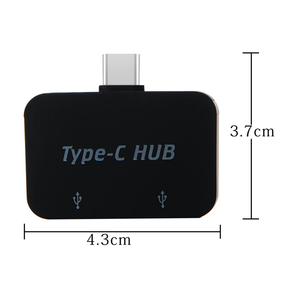 Портативный Разветвитель USB 3.1 Type-C на 2 порта 3 0 OTG хаб пластиковый адаптер для